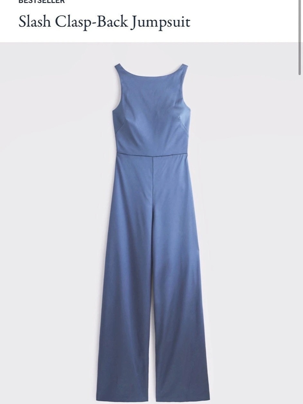 Abercrombie & Fitch Slash Clasp-Back Jumpsuit Blue XL NWT